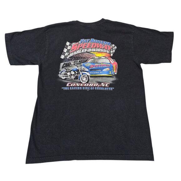 Harley Davidson Shirt Mens XL Skull Wings Pat Rogers Speedway Concorde NC Biker - Picture 4 of 12
